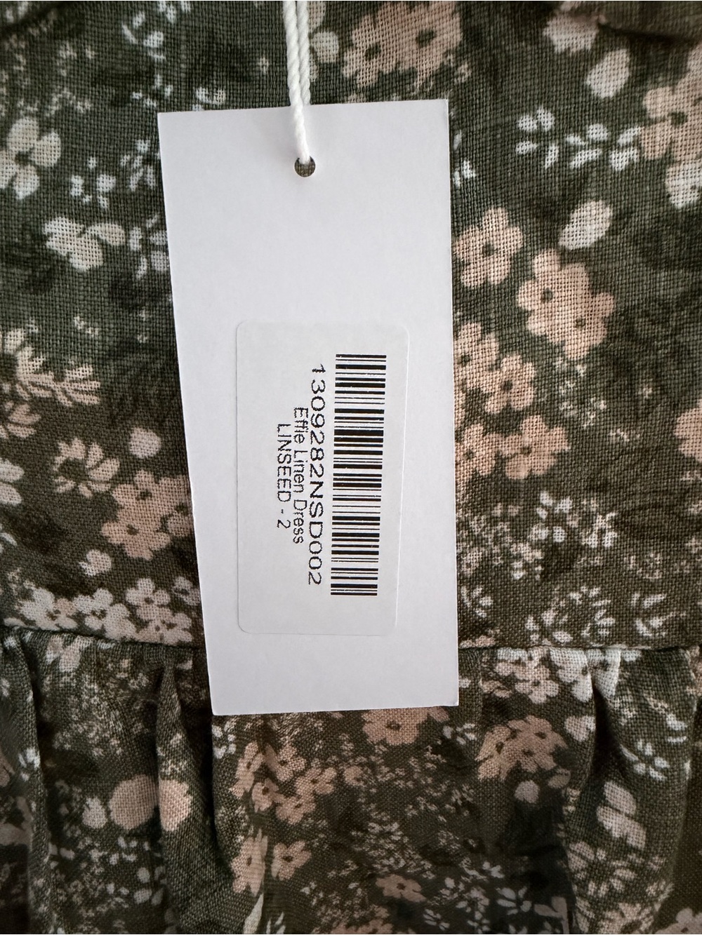 Reformation Effie Linen Maxi Dress 2 Linseed Green Floral NWT $298 - Picture 8 of 10